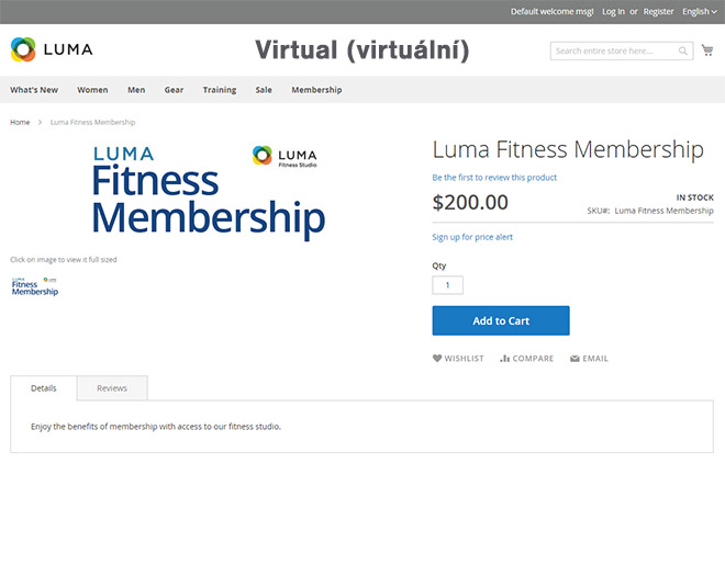 Magento typy produktů: Ukázka virtuálního (virtual) produktu