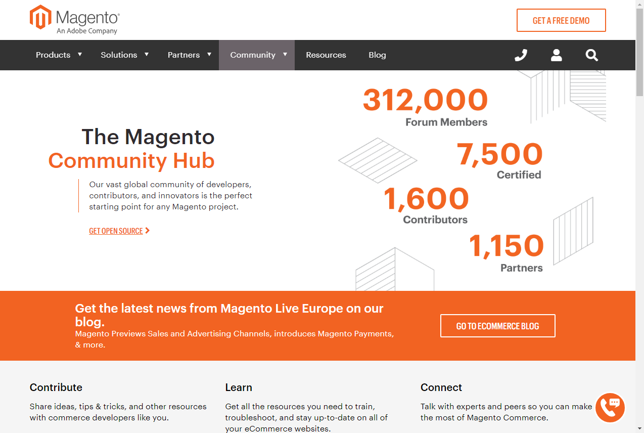 Magento Community. Zdroj: magento.com/community